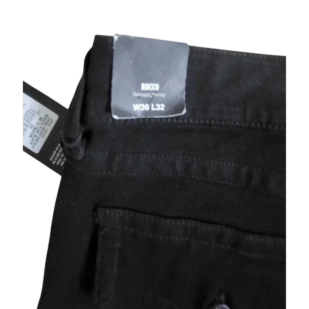 NWT True Religion Rocco Relaxed‎ Black Skinny Jeans - Size 32